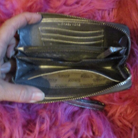 Michael Kors Ciara metallic silver Nickel  large satchel & wallet - Picture 15 of 15